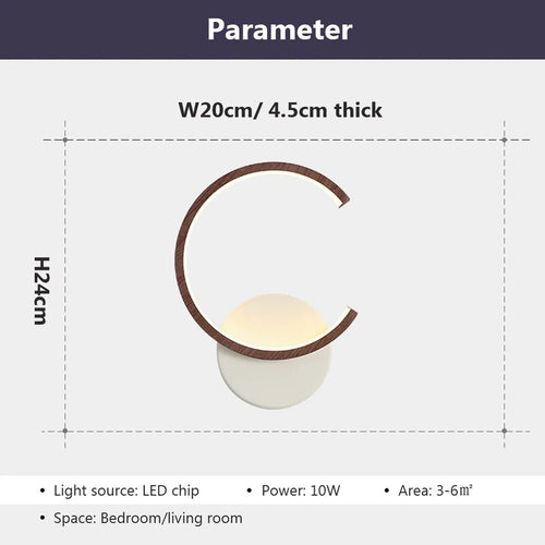 Applique murale LED en bois moderne - vue 5 sur 8