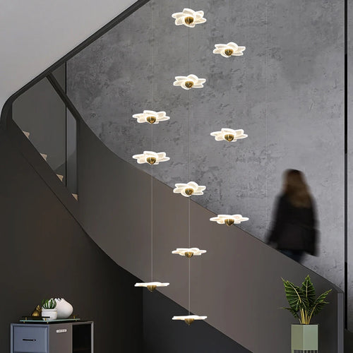 lustre moderne décoratif pour hall d'hôtel duplex luxe - vue 3 sur 26