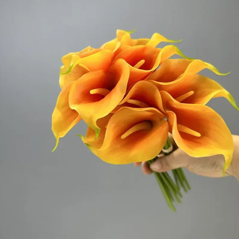 lot de 2 bouquets de lys calla artificiels pour décoration de mariage - vue 9 sur 11