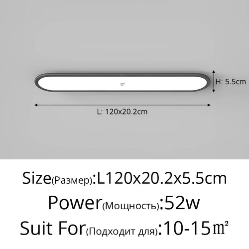 plafonnier led ultra-mince avec capteur de corps humain - vue 20 sur 20