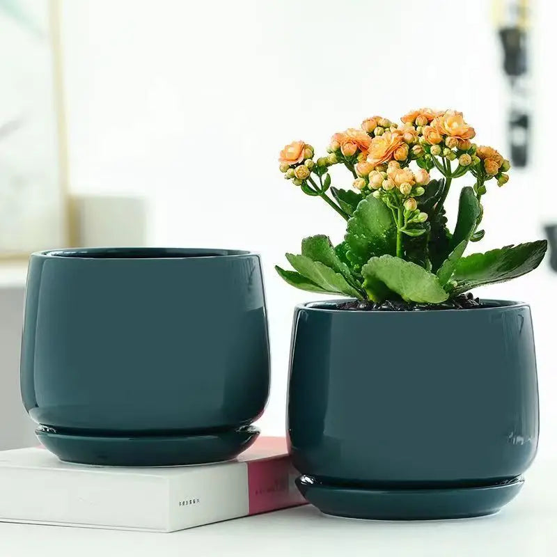 pot de fleurs en céramique créatif pour décoration intérieure et extérieure - vue 5 sur 9