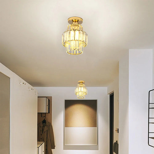 plafonnier en cristal k9 moderne pour décoration intérieure élégante - vue 6 sur 6