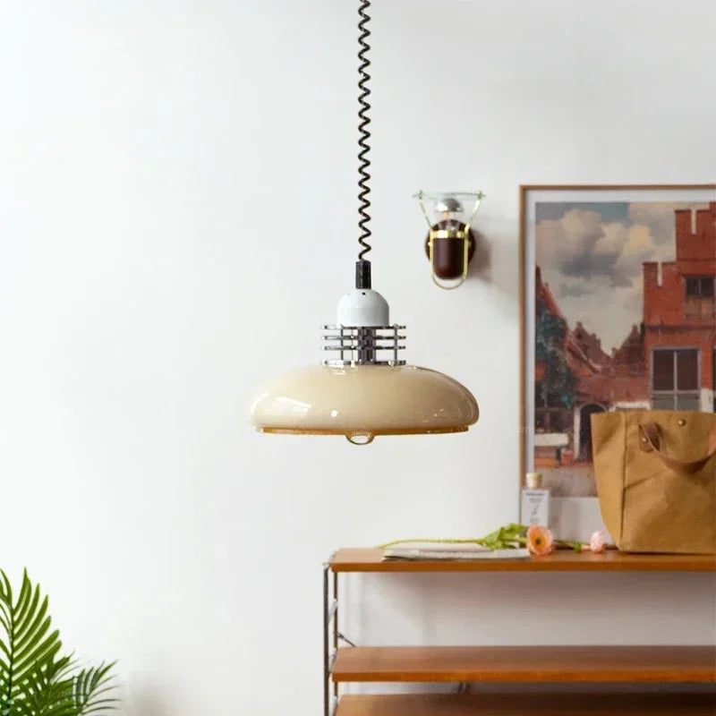 Bauhaus Glass Pendant Light Medieval Suspension Chandeliers Ceiling Hanging Lamp - vue 5 sur 6