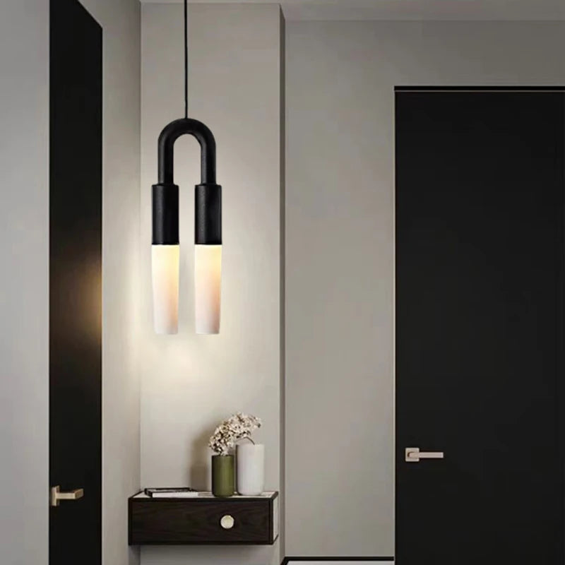 suspension led en métal avec cordon réglable et acrylique - vue 3 sur 6