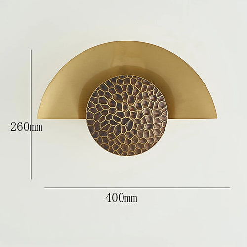 applique murale vintage en bronze et fer en forme de lune