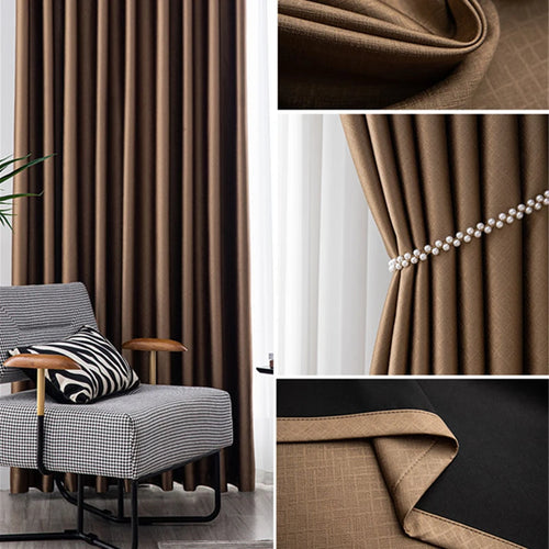 Rideau occultant épais sur mesure style moderne salon - vue 5 sur 11