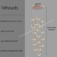 lustre à led design moderne pour éclairage suspendu élégant