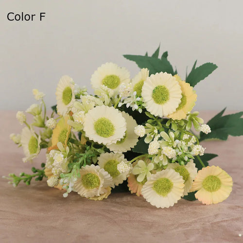 six fleurs artificielles chrysanthème pour décoration de mariage - vue 10 sur 12