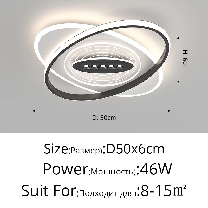 plafonnier led nordique pour intérieur et ambiance chaleureuse - vue 11 sur 14