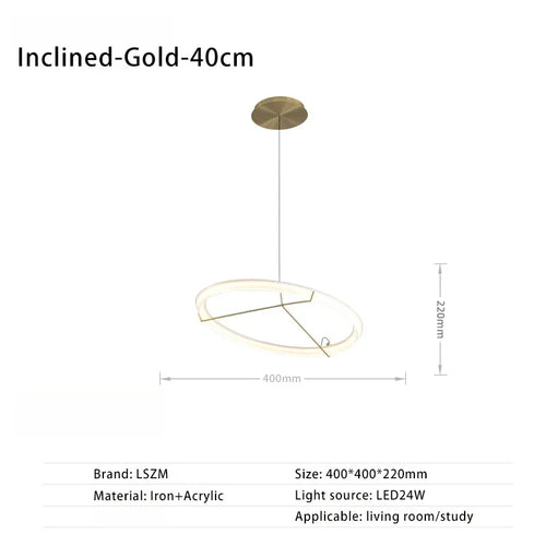lustre nordique design suspension décorative en acrylique LED - vue 12 sur 18