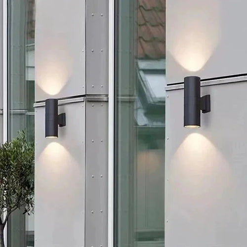 applique murale moderne double tête éclairage extérieur étanche jardin - vue 5 sur 14
