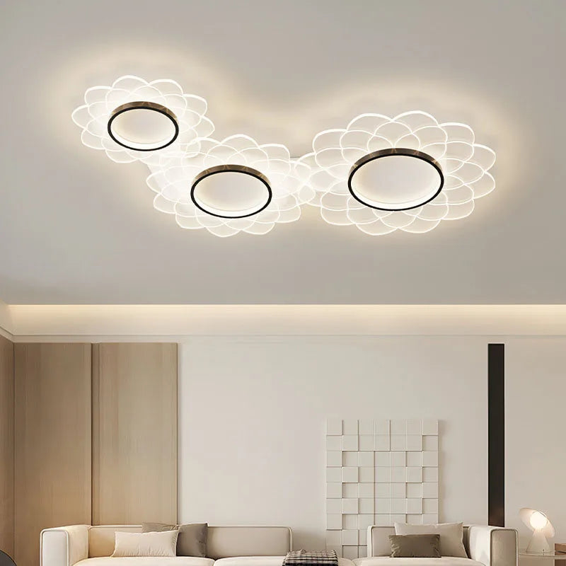 plafonnier led spot design floral en acrylique pour décoration intérieure - vue 2 sur 12