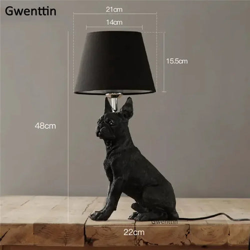 lampe de table moderne pour chiot en résine décorative - vue 11 sur 16
