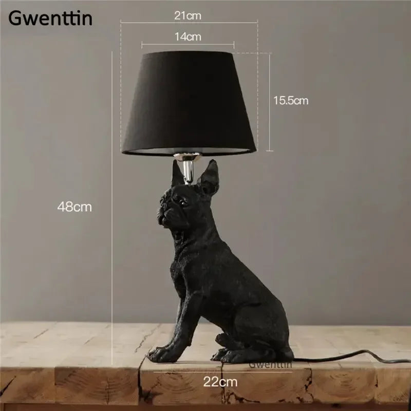 lampe de table moderne pour chiot en résine décorative - vue 10 sur 16