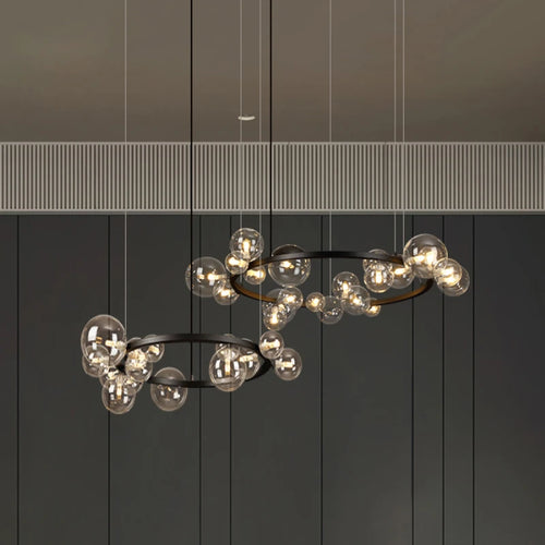 suspension led boule à bulles réglable en hauteur - vue 3 sur 13