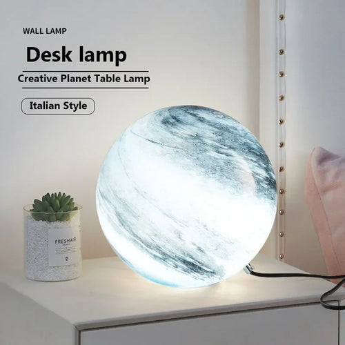 lustre créatif led boule de verre pour chambre d'enfants - vue 4 sur 11