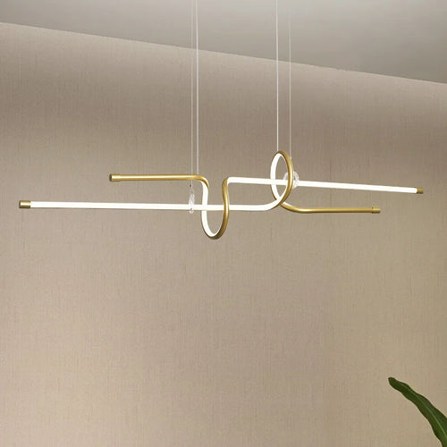 lustre moderne luxe suspendu éclairage design élégant - vue 4 sur 8