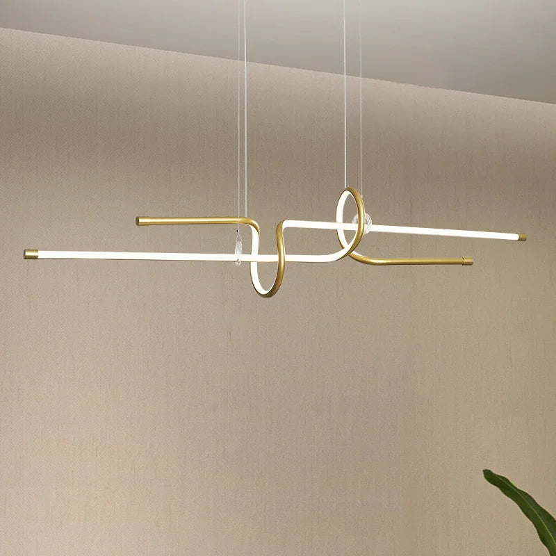 lustre moderne luxe suspendu éclairage design élégant - vue 3 sur 8