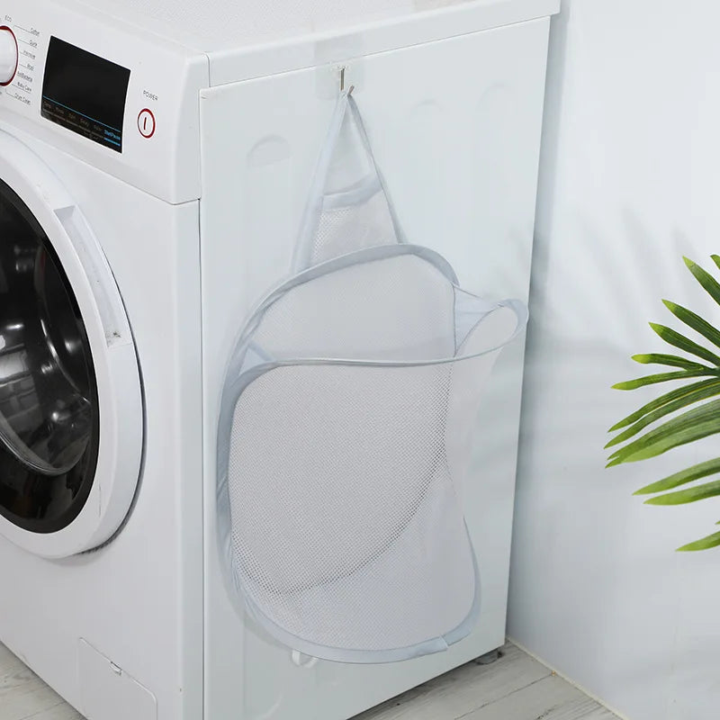 panier à linge pliable pour vêtements sales et rangement suspendu - vue 4 sur 7