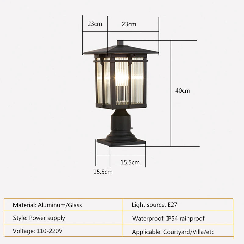 lampes d'extérieur en aluminium pour jardin et allée - vue 5 sur 7