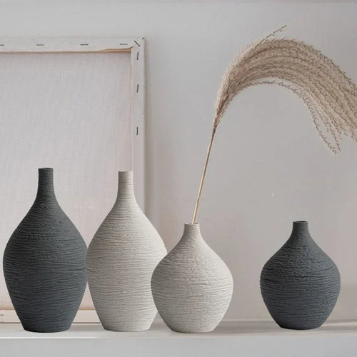 vase décoratif en céramique luxe nordique pour intérieur et bureau - vue 3 sur 10
