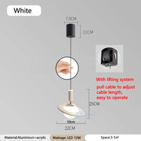 lustre saturno design led ajustable en hauteur