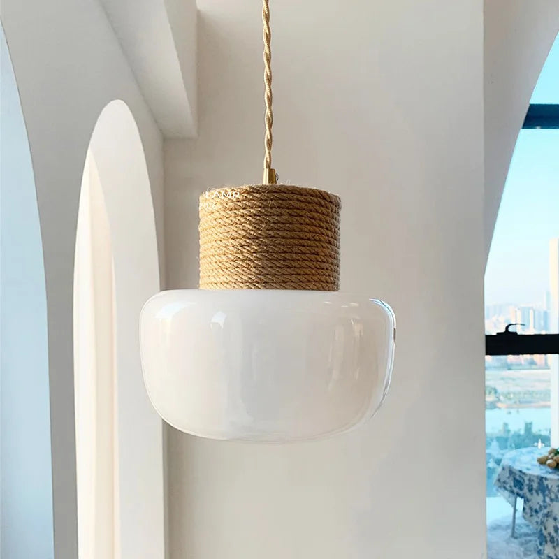 suspension LED en verre design nordique décorative - vue 3 sur 8