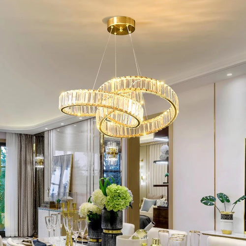 Lustre en cristal de décoration de maison moderne - vue 3 sur 9