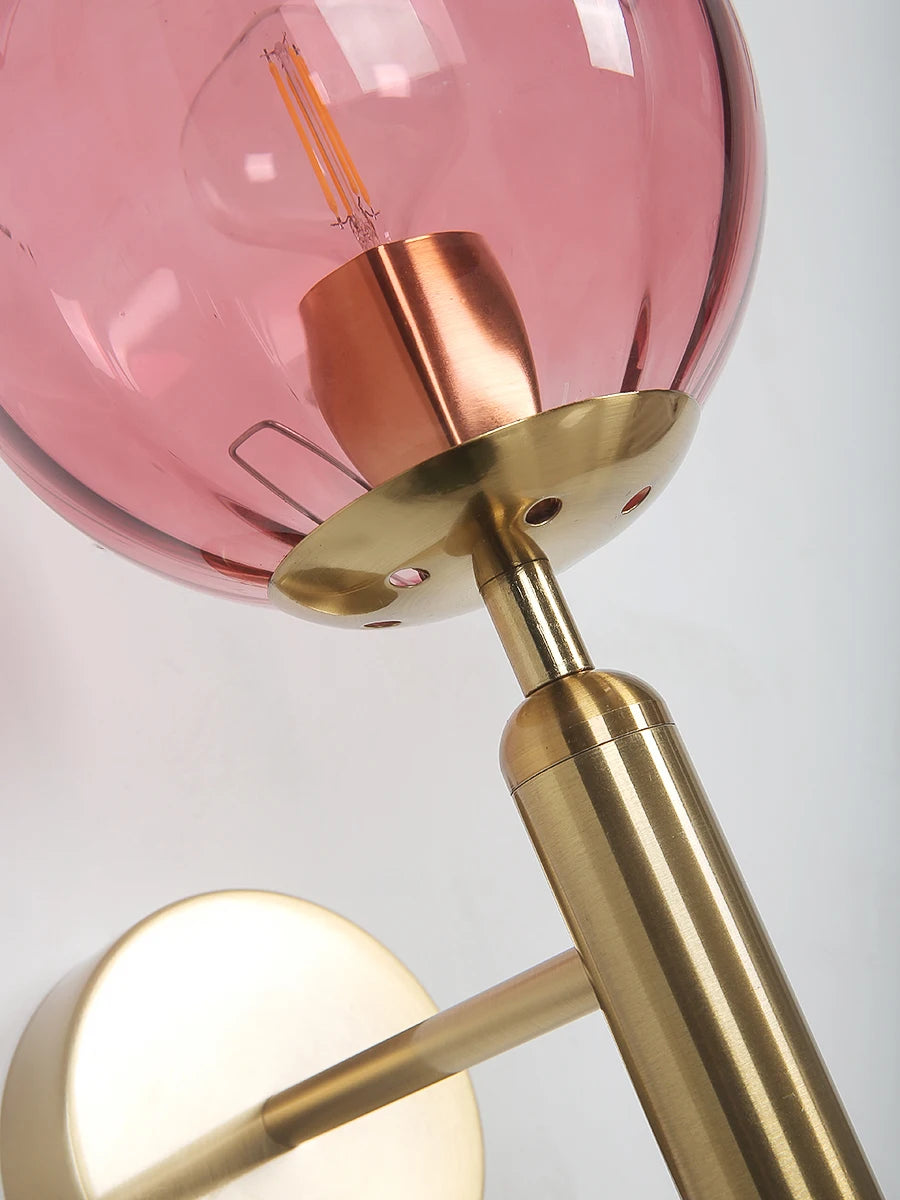 Applique nordique chambre moderne à côté de boule de verre applique murale LED luminaire applique éclairage salle de bain miroir escalier lumière Luminaria - vue 6 sur 14