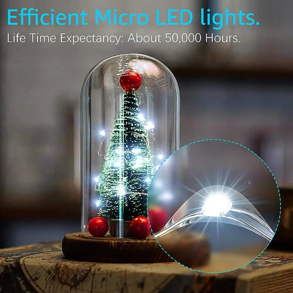 guirlande lumineuse led en fil de cuivre pour décorations de fête - vue 2 sur 15