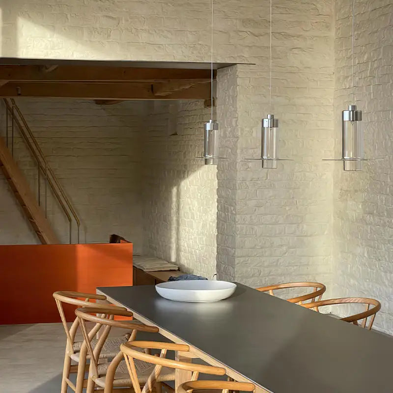 lustre moderne en verre pour cuisine et salon - vue 4 sur 7