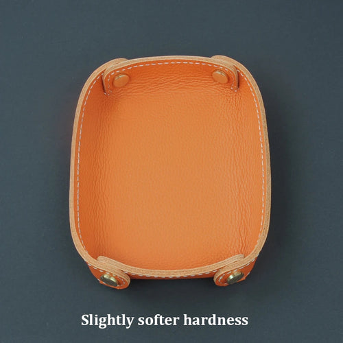plateau de rangement en cuir véritable pour divers objets - vue 13 sur 13