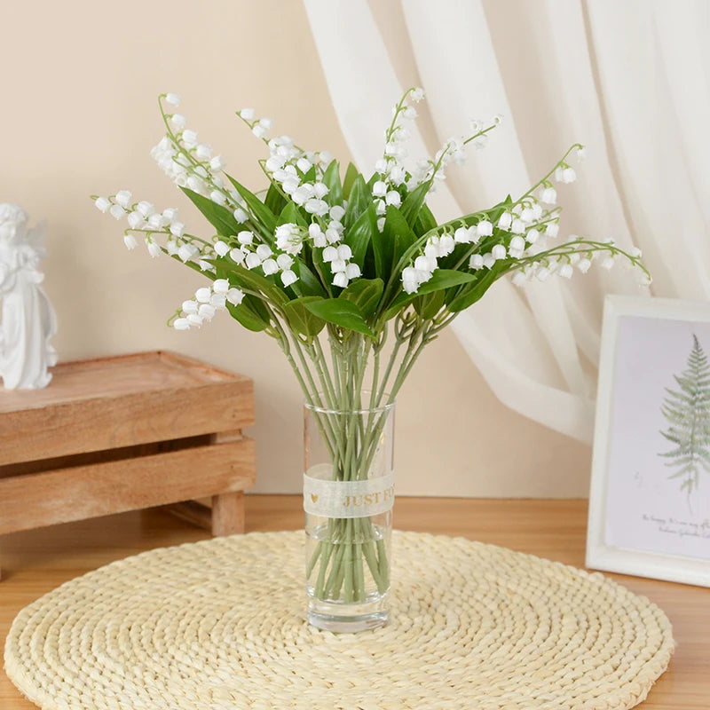 lot de 6 orchidées artificielles pour décoration jardin mariage bouquet - vue 4 sur 7