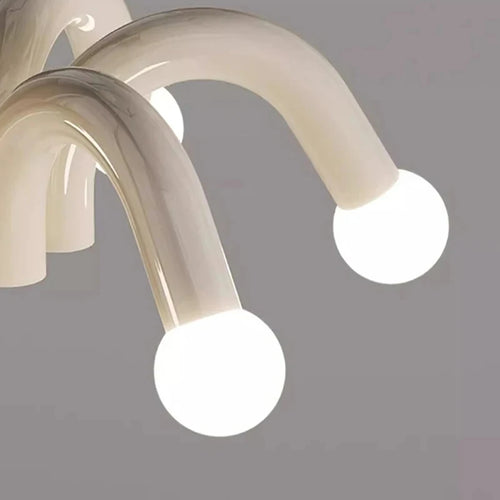 lustre métal en style art déco - vue 7 sur 8