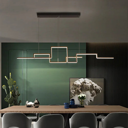 LED Pendant Light Fixture With Modern Design, Adjustable For Indoor And Home Decoration, Living Room, Bedroom, And Lobby Pendant - vue 3 sur 9