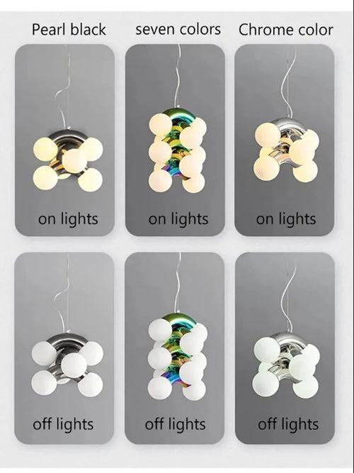 suspension nordique ballon luminaire design pour décoration intérieure - vue 5 sur 12