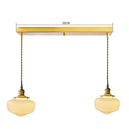 suspension led en verre avec prise en cuivre nordique moderne - vue 12 sur 28