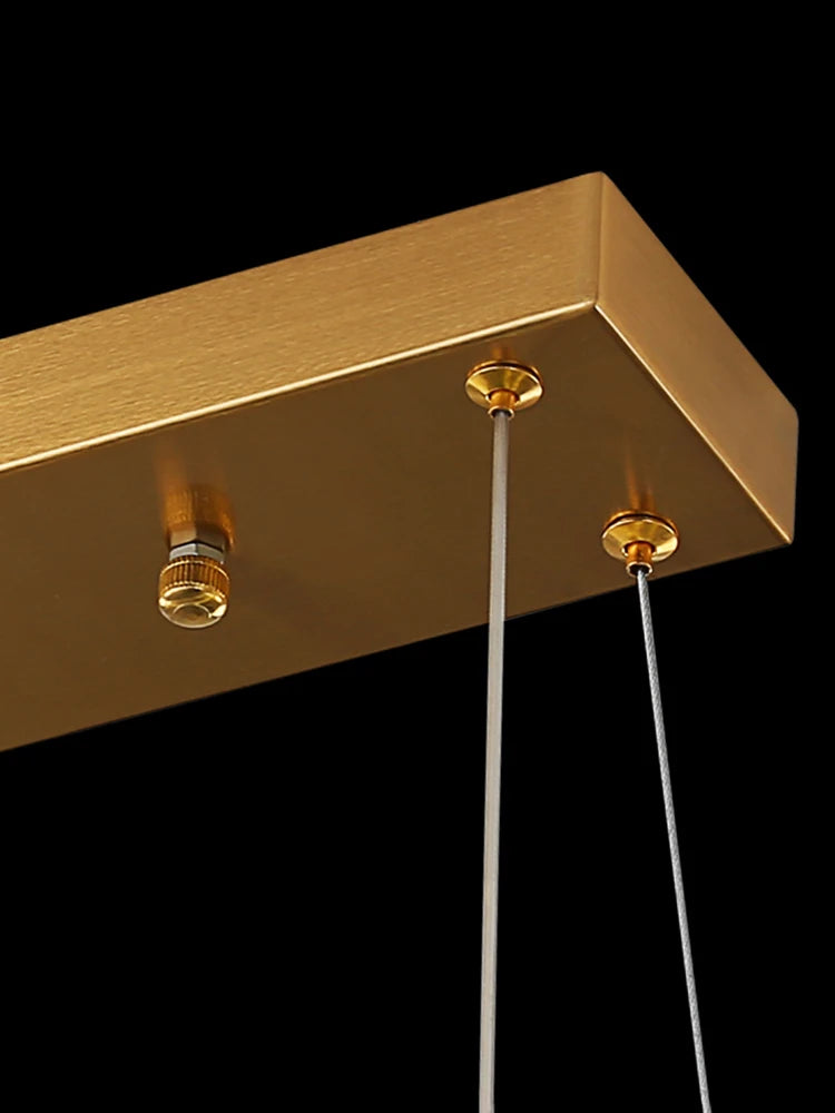 lustre led nordique en cristal pour cuisine moderne - vue 6 sur 8