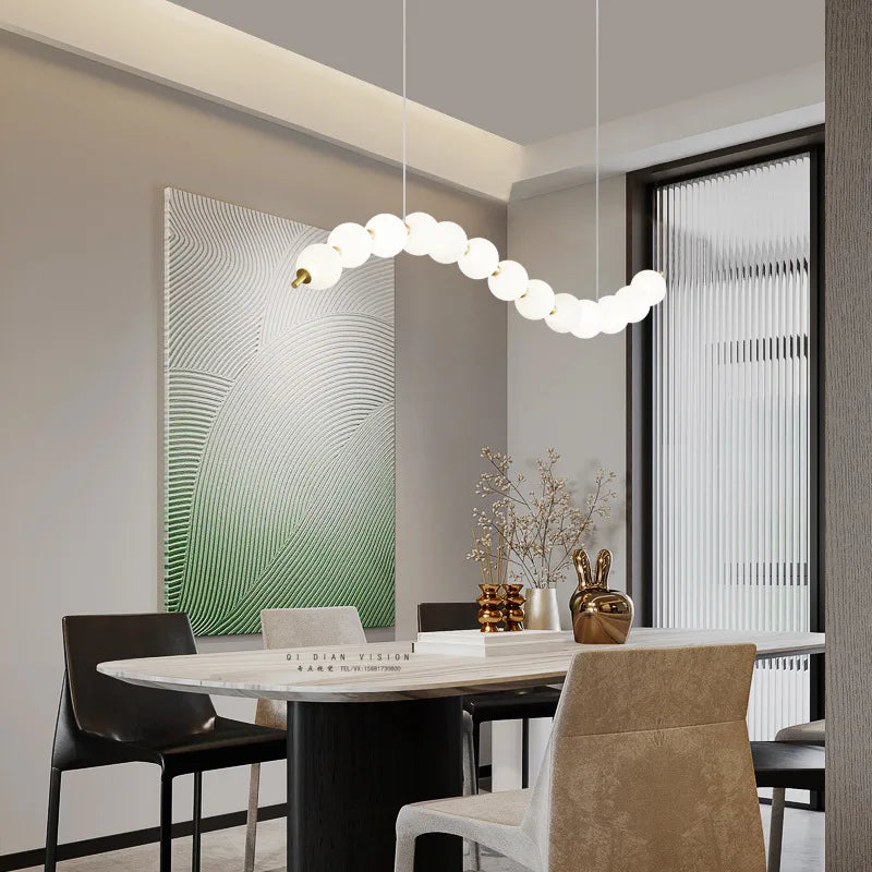 lustre acrylique suspendu pour cuisine bar et magasin - vue 4 sur 9