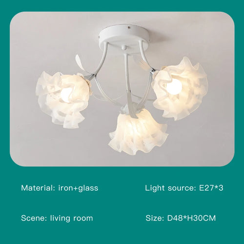 lustre nordique créatif à fleurs pour décoration intérieure - vue 12 sur 24