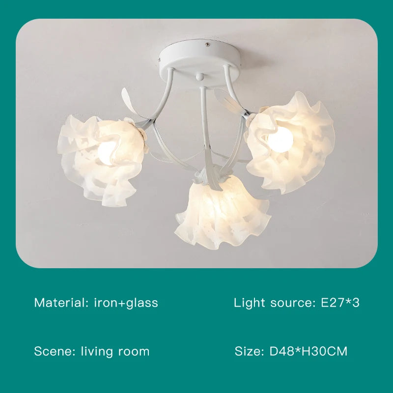 lustre nordique créatif à fleurs pour décoration intérieure - vue 11 sur 24