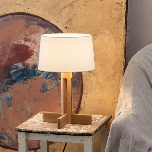 lampadaire rétro en bois pour décoration japonaise intérieur - vue 6 sur 9