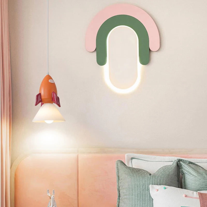 lustre mignon fusée pour éclairage chambre d'enfants décoratif - vue 4 sur 7