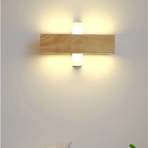 Applique murale LED rotative en bois - vue 3 sur 9