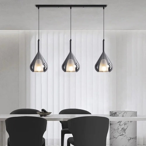 lustre design italien moderne minimaliste en verre - vue 6 sur 10