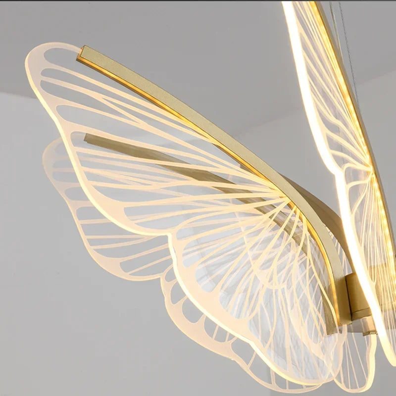 lustre papillon moderne design créatif pour décoration intérieure - vue 6 sur 9