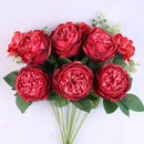 bouquet de roses artificielles en soie pour décoration intérieure