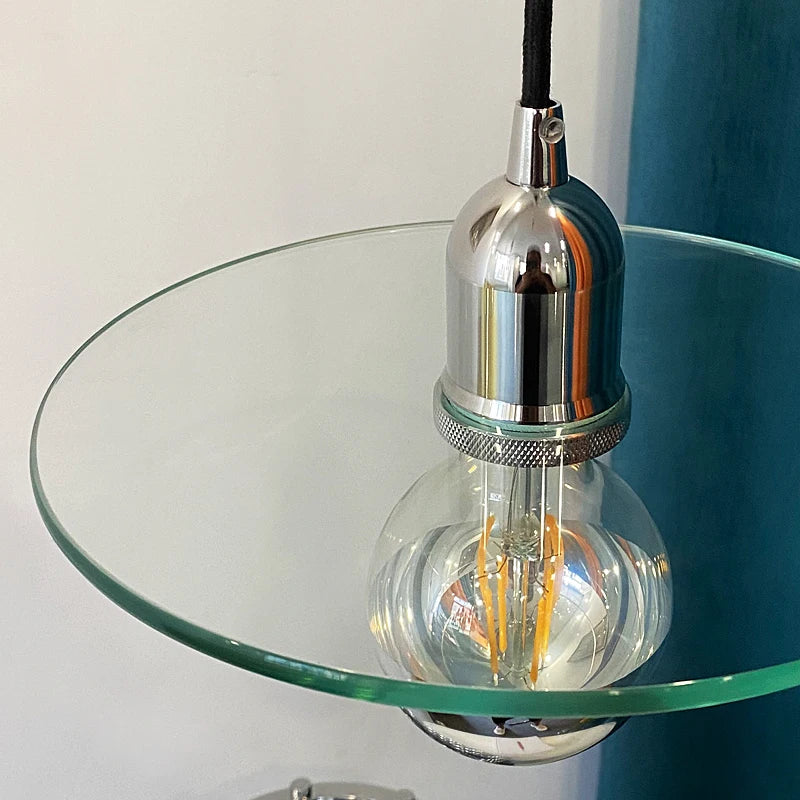 lustre en verre design rétro pour café et restaurant - vue 5 sur 8