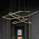 Moderne luxe or LED suspension lumières salon salle à manger éclairage décor Lustre Lustre intérieur chambre suspendus luminaires