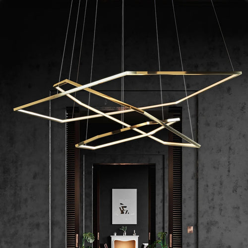 Moderne luxe or LED suspension lumières salon salle à manger éclairage décor Lustre Lustre intérieur chambre suspendus luminaires - vue 2 sur 21